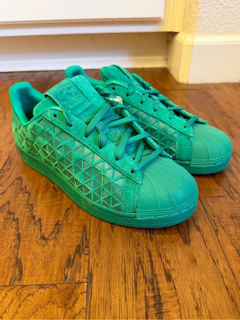 adidas Kids Green Shell-Toe Sneakers